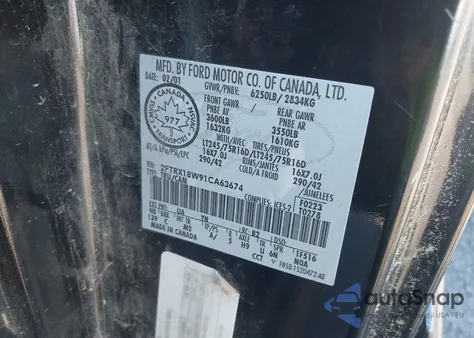 2001 Ford F-150 Lariat/Xl/Xlt из США, поврежденный, VIN 2FTRX18W91CA63674